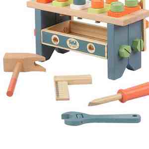 Enfants jouets interactifs variable écrou combinaison assemblage en bois jouet ensemble d'outils jeux <span class=keywords><strong>clé</strong></span> tournevis ensemble d'outils jouet - Product Image 5