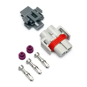 Delpha conector metripacote, conector de farol fêmea 280 série 2 pinos para montagem de lâmpada h9