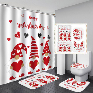 <span class=keywords><strong>Regalo</strong></span> romantico di san valentino 72x72 pollici decorazione per la casa Design personalizzato stampa tenda rossa palloncino doccia - Product Image 3