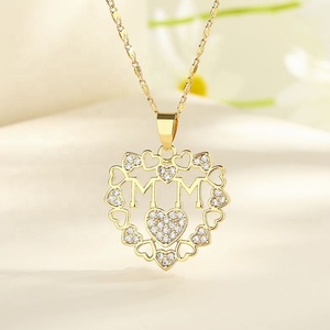 ของขวัญวันวาเลนไทน์และวันแม่ สร้อยคอรูปหัวใจแทนความรัก ขายส่ง ชุบทอง 18K ประดับเพชรซิร์คอน เครื่องประดับแฟชั่นสำหรับผู้หญิง - Product Image 3