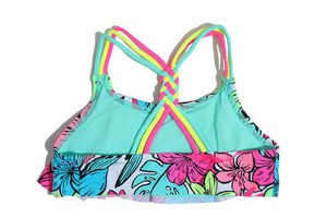 <span class=keywords><strong>Maillot</strong></span> <span class=keywords><strong>de</strong></span> <span class=keywords><strong>bain</strong></span> fleuri pour filles, ras-du-cou, croisé, fendu, pour enfants <span class=keywords><strong>de</strong></span> 4 à 18 <span class=keywords><strong>ans</strong></span>, nouvelle collection - Product Image 3