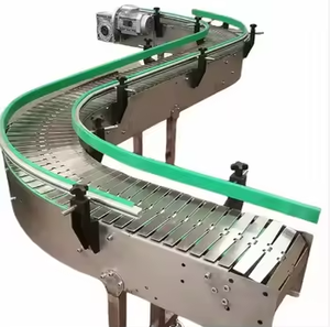 <span class=keywords><strong>90</strong></span> 180 derece konveyör bant dönüş köşe kavisli ağır dönüşümü paslanmaz çelik kavisli çıta zincir torna bant konveyör - Product Image 4