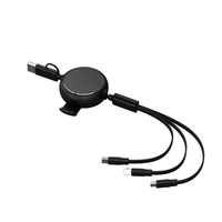 Câble de charge rétractable 3 en 2, chargeurs multiples avec support de téléphone pour tous les appareils, câble de charge avec A/C vers Type C/L/Micro USB