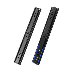 Soft Close Drawer Slides 45mm 3-Section <b>Ball</b> Bearing Steel Rails With Mute Cushioning Rebound Design - Product Image 4