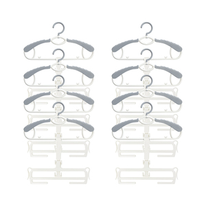 Lot de 8 cintres extensibles pour bébés et enfants et cintres à pantalons en plastique PP antidérapants multi-tailles pour l'organisation de placard - Vente en gros - Product Image 1