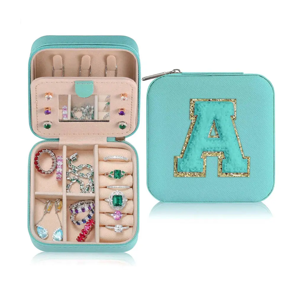 Seyahat mücevher organizatör depolama mücevher kutusu özel hediye mücevher kutusu Mini takı durumda kadın hediyeler için