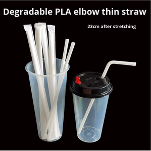 Nhiệt độ cao kháng PLA phân hủy sinh học sử dụng thương mại khuỷu tay tip rơm dày thân thiện với môi trường bên riêng biệt - Product Image 3