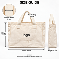 Tas Belanja Kanvas Custom Logo Grosir Warna Ivory untuk Pemilik Studio Desain yang Sedang Mengembangkan Koleksi Merchandise Ulang Tahun