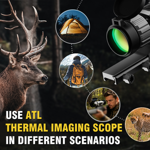 Lunette thermique de vision nocturne numérique <span class=keywords><strong>ATL</strong></span> 384x288 pour la chasse, fréquence d'images 50Hz, grossissement 4x/8x, portée de détection 1200m - Product Image 6
