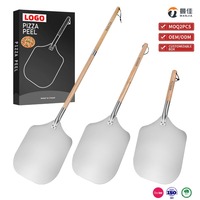 Pelle à pizza perforée en aluminium de 12 pouces, spatule à pizza de 14 pouces, 16 pouces, manche extra long, qualité restaurant