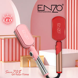 <span class=keywords><strong>Spazzola</strong></span> <span class=keywords><strong>Lisciante</strong></span> Elettrica Professionale ENZO 2 in 1, Pettine Ionico Riscaldante PTC per Lisciare i Capelli - Product Image 4