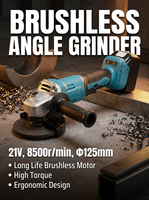 Meuleuse d'angle industrielle sans balais 21V à batterie lithium haute qualité, disque de meulage 100mm, mini, vente chaude