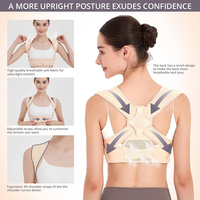 Correcteur de Posture Réglable Dos Épaule Colonne Vertébrale Soulagement de la Douleur Respirant Dos Orthèse Femmes Hommes Posture Correcteur