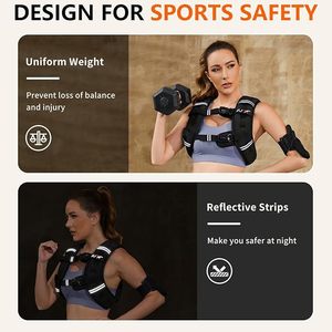 <span class=keywords><strong>Chaleco</strong></span> con Peso <span class=keywords><strong>para</strong></span> Mujer, <span class=keywords><strong>para</strong></span> Fitness, de 5 lb a 30 lb (10 kg, 20 lb, 30 lb), <span class=keywords><strong>para</strong></span> Entrenamiento de Fuerza, <span class=keywords><strong>Correr</strong></span> y Caminar, con Franjas Reflectantes - Product Image 4