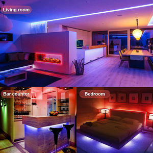 Bande lumineuse LED RGB 5050 12V 30D à changement de couleur, étanche IP65, contrôle par application WiFi <span class=keywords><strong>Google</strong></span> Assistant/Alexa, 5M, dimmable, décorative - Product Image 6