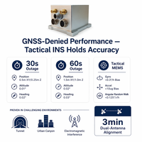 Giroscopio Táctico LY03 MEMS INS GNSS con Precisión de 0.05° en Dirección, 0.02° en Atitud, 0.3°/h, Doble Antena RTK, 30s de Autonomía, RS422 CAN para UAV, AGV, AUV