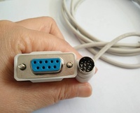 Cable de programación RS232 DB9 hembra a 4 pines Mini DIN macho