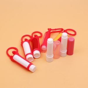 Baume à lèvres hydratant bio OEM avec logo personnalisé, support en silicone rose, protection solaire SPF pour la promotion - Product Image 1