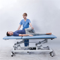 Lit de rééducation physiothérapeutique large, traitement Bobath, éponge haute densité, cuir artificiel, acier, capacité de charge de 205 kg pour