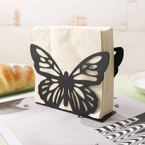 D5215 Metall-Hohlserviettenhalter für Küche, Esszimmer, Hochzeit, Papiertuchspender, Schmetterlings-Serviettenhalter für den Tisch - Product Image 2