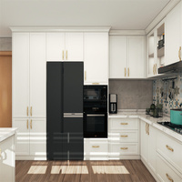 Armoires de cuisine modulaires modernes de luxe YALIG avec design écologique, charnières, évier, robinet et accessoires