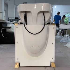 Wss Hair Salon Furniture Back Washing Unit Salon Ceramic Basin Beauty Shampoo <b>Chair</b> Shampoo Bed - Product Image 6
