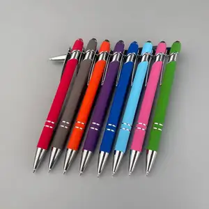 Metal Press Ballpoint Pen Aluminum Stick Pen Handwriting Screen Printing Pen