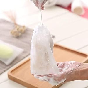 Éponge Loofah Nettoyante Visage, Nettoyant Facial Exfoliant, Filet à Savon Moussant, Réducteur de Déchets, pour Mousse Hydratante Visage Effet Guimauve - Product Image 3