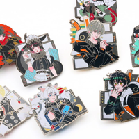 Pins en émail anime personnalisés, badges métalliques de personnages, pins en émail de dessins animés OEM pour collectionneurs, décoration de sac à dos, cadeau pour les fans