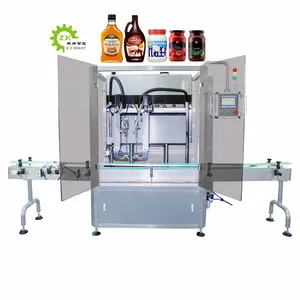 ZXSMART Automatic High Technology 2 Tracking Head Liquid Bottle Sauce Honey Filling Capping Machine