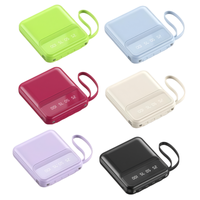 2025 nouveau porte-clés 5000mAh chargeur Portable miroir batterie externe 10000mahh avec câbles et plomb