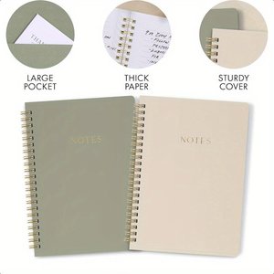 Cahier à spirale à couverture rigide 50 feuilles 100 Pages College Ruled Thick Paper A5 Lined Journal for Work School Supplies Home - Product Image 2