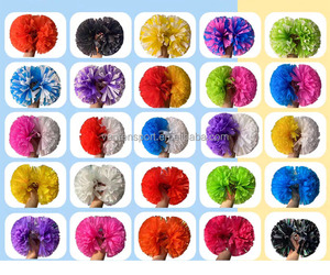 Pompons de cheerleading professionnels bleu roi foncé de 4 pouces, <span class=keywords><strong>deux</strong></span> couleurs mélangées, pompons de compétition pour l'école et la promotion - Product Image 6