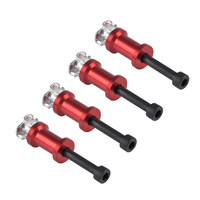 Kit de fixation moteur pour avion RC : entretoises rouges anodisées 22 mm M5 avec écrous aveugles
