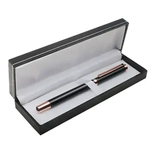 Conjunto de canetas de luxo, conjunto de canetas de metal vip em caixa de presente, conjunto de caneta esferográfica personalizado 22g