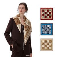 Ontwerp Dames Elegante Geprinte Dames Hoofddoek Zijde Satijn Hoofddoeken Dames Sjaals Trendy Op Maat Gemaakt