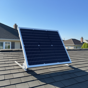 Panneau solaire mono 50W 12V étanche IP65 avec support réglable et contrôleur MPPT pour voiture et toit de maison - Product Image 2