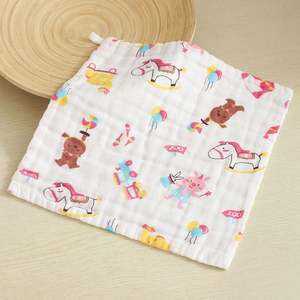 Wholesale <b>Baby</b> Msulin Burp <b>Cloths</b> 25*25cm Soft Absorbent Natural Cotton Square <b>Wash</b> Towel - Product Image 6