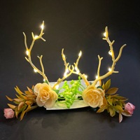 Pince à cheveux lumineuse en forme de bois de cerf de Noël, style Mori, accessoires de performance pour enfants et filles, vente chaude