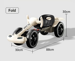 Go-Kart Elettrico Pieghevole per Bambini, Quattro Ruote, per Uso Esterno, Carico Massimo 60KG, Educazione Precoce - Product Image 4