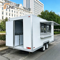 Chariot de nourriture mobile compact carré, remorque de cuisine de rue entièrement équipée, fourgon de cuisine à vendre, chariot à café, pizza, barbecue, prix d'usine