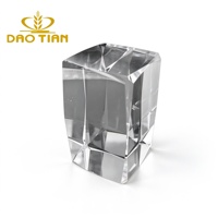 Cube en cristal gravé au laser 3D personnalisé, design château, presse-papiers en verre K9, souvenir pour mariage et décoration intérieure