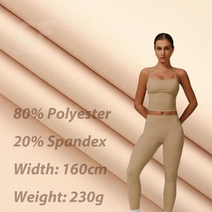 80% <span class=keywords><strong>Polyester</strong></span> 20% spandex 230g nhiều kích cỡ của Yoga mặc và thể thao vải nhanh chóng làm khô thoáng khí thể thao Bộ Vải - Product Image 1