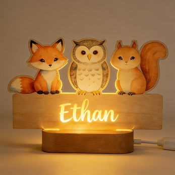 WoodFox+Owl+squirrel Design Tavola in acrilico