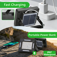 ALECTER Lampe murale solaire LED magnétique rechargeable, étanche IP65, en ABS+PC, 5 modes d'éclairage, lumière du jour 6000K