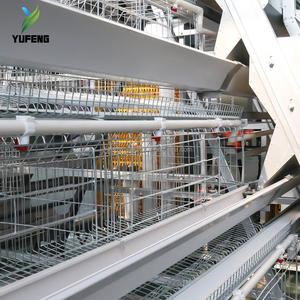 Cage à poulets de type A pour poules pondeuses avec <span class=keywords><strong>mangeoire</strong></span> en PVC et tuyau d'eau, résistante à la pression et à la chaleur - Product Image 1