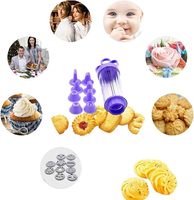 Presse à biscuits multifonctionnelle - Machine à biscuits avec 10 moules à biscuits et 8 embouts décoratifs, biscuits