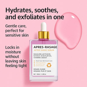 Sérum après-rasage végétalien à l'acide glycolique et au squalane - Sérum <span class=keywords><strong>anti</strong></span>-rougeurs, exfoliant et réparateur pour peaux sensibles - Product Image 5