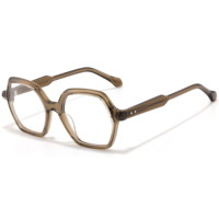 Lunettes de vue classiques haut de gamme en acétate et métal, logo personnalisé, monture optique pour femmes et hommes