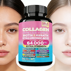 Özel Etiket 14'ü 1 Arada Kolajen Kapsül Cilt Beyazlatıcı Haplar C Vitamini Keratin Hyaluronik Asit Kolajen Tozu Biotin Kapsülleri - Product Image 2